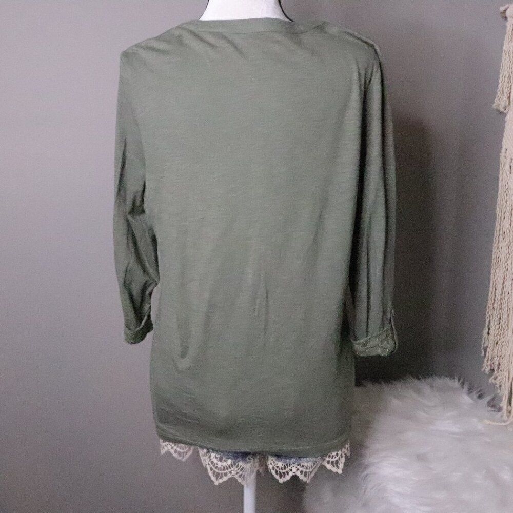 Chicos‎ | Popover Roll Tab Sleeve Blouse - Picture 5 of 7